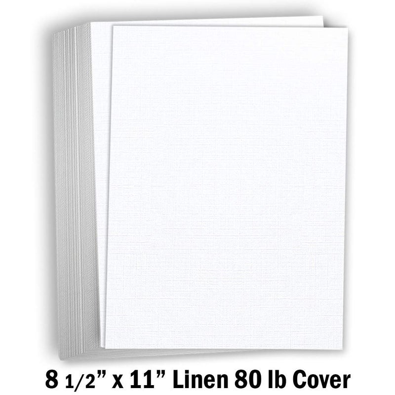 Hamilco ورق كاردستوك قماش أبيض من هاميليكو - 8 1/2 × 11 بوصة، سميك ثقيل الوزن 80 رطل، 50 حزمة (أبيض ساطع) - Image 2